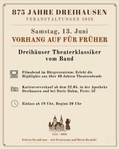 Vorhang auf für Früher Vorhang auf für Früher